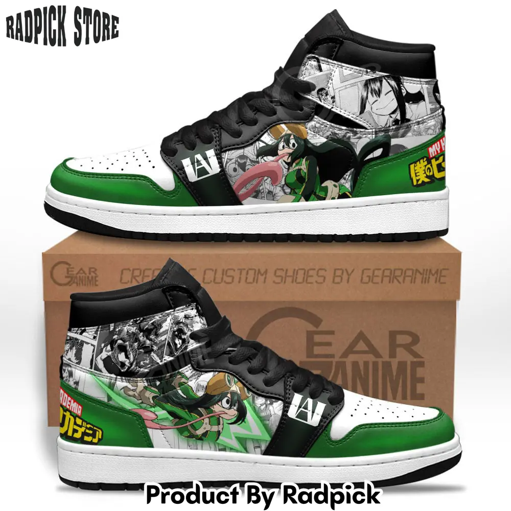 Tsuyu asui froppy air jordan high top sneakers anime mv09  rp0352172